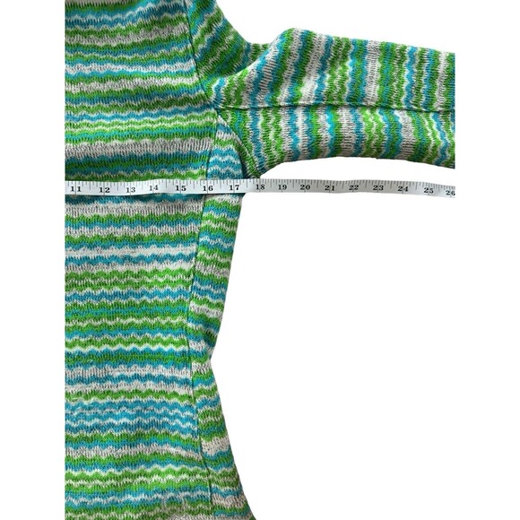 Spyder Women’s Knit Blue And Green 1/4th Zip Base Layer  Top Fall Jacket Size 8 - Picture 3 of 8